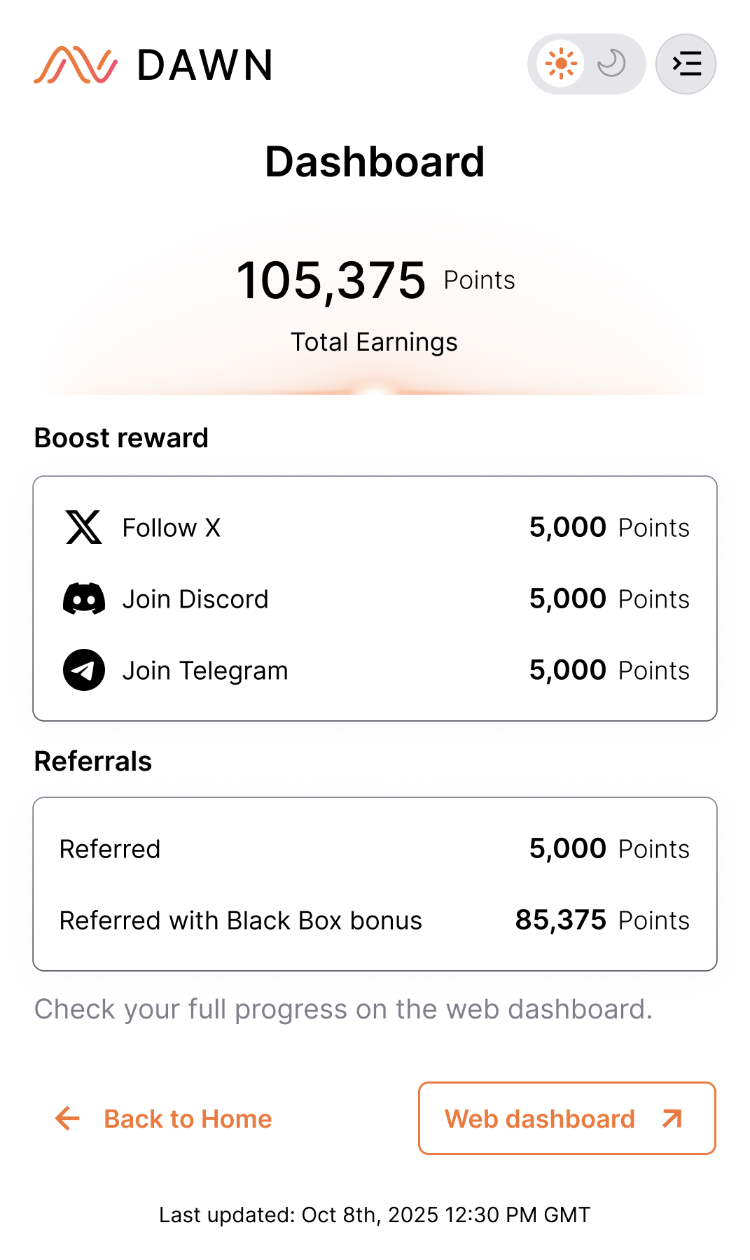 Start earning rewards